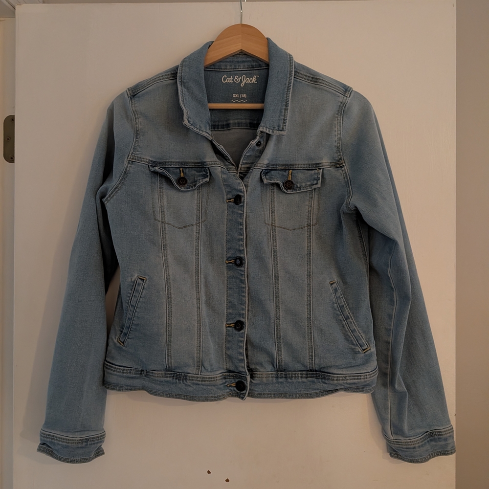 Cat & Jack Girls's Sky Blue Denim Jacket